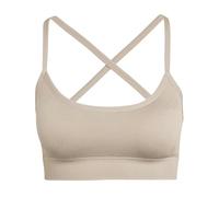 adidas Damen Workout Essentials Knit Light Support Padded Bra, Chalky Brown, XS