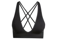 adidas Damen Workout Essentials Seamless Knit Light Support Bra, Black, S