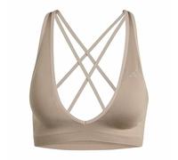 adidas Damen Workout Essentials Seamless Knit Light Support Bra, Chalky Brown, L