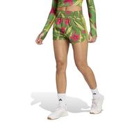 adidas Damen x Farm PIO Pacer Shorts, Crew Green/Bahia Magenta/Unity Lime, M