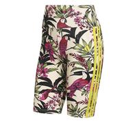 adidas Damen x FARM RIO BIKE SHORTS, Crystal Linen/semi lucid fuchsia/unity lime, XS