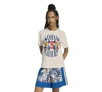 adidas Damen x Farm Rio Graphic T-Shirt, Talc/Dark Marine, XXS