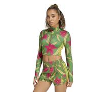 adidas Damen x Farm Rio Training Long Sleeve, Crew Green/preloved Lime/Unity Lime, XS