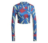 adidas Damen x Farm Rio Training Long Sleeve, Dark Marine/Tactile Red/White, XS