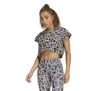 adidas Damen x Farm Rio Training Tank Top, Black/Crystal Linen/Unity Lime, XL