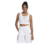 Adidas Débardeur Essentials Small Logo Coton Lifestyle Femme Blanc/Noir Taille L