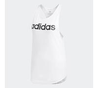 Adidas Débardeur Femme Linear Loose Blanc Noir Sans Manches Gym DP2360