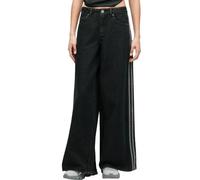 Adidas - Denim 3-Stripes Track Pants - Femme - Sport - Noir - Taille: W28