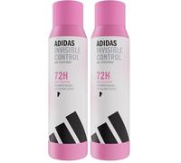 adidas Déodorant spray anti-transpirant Invisible Control pour femme, Parfum frais, Protection contre la transpiration pendant 72 heures, Doux pour la peau, Formule vegan, 150 ml (Lot de 2)