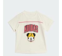 adidas Unisex Baby Disney Mickey Mouse Tee, Off White/Pure Ruby, 6-9 Months