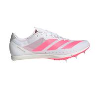 adidas Chaussures à pointes Distancestar Unisexe Blanc/Rose Taille 44