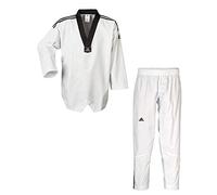 Adidas Dobok de Taekwondo Adi-Club à col noir, ADITCB02-180, blanc/noir, 180 cm