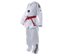 Adidas Dobok de Taekwondo Adi-Club à col noir, Blanc, 160cm