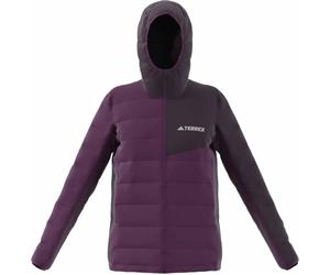 Adidas - Doudoune légère et isolée en duvet - Multi Light Down Hooded Jacket W Aurora Plum Aurora Black pour Femme - Taille S - Noir Noir S