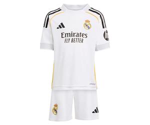 Adidas Ensemble Junior à Manches Courtes Domicile Real Madrid 25/26 Mini