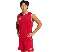 adidas Homme Entrada26 Sleeveless Jersey Shirt, Team Power Red 2/White, L
