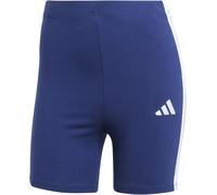 Adidas Essentials 3 Stripes Biker High Waist Short Leggings Bleu S Femme
