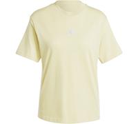Adidas Essentials 3 Stripe T-Shirt Womens Jaune Poudré M (12-14) Female