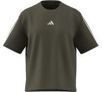 Adidas Essentials 3 Stripe T-Shirt Womens Olive (there is no difference between en-GB and fr-FR for this word) XL (20-22) Female