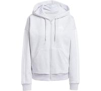 Adidas Essentials 3 Stripe Zip Track Hoodie Womens Gris clair L (16-18) Female