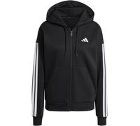 adidas Femme Essentials 3-Stripes Full-Zip Fleece Hoodie, Black, XL