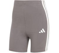 Adidas Essentials 3-Stripes Biker Shorts Womens Grey Stra/White 16 (XL) Female