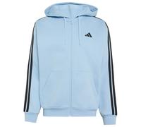 adidas - Essentials 3-Stripes Fleece Full-Zip Hoodie - Sweat à capuche - XL - clear sky / black