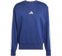 adidas Homme Essential Three Stripes Fleece Sweatshirt, Dark Blue/White, L