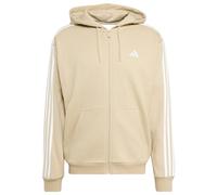 adidas - Essentials 3-Stripes French Terry Full-Zip Hoodie - Sweat à capuche - XXL - khaki three / white