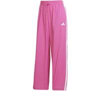 adidas Women's Pantalon Parachute Toile 3 Bandes Lifestyle Essentials, Semi Lucid Fuchsia/White, L