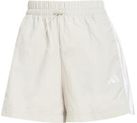 Adidas Essentials 3-Stripes Lifestyle Woven Shorts Womens Beige L (16-18) Female