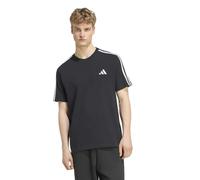 Adidas Essentials 3 Stripes Single Jersey Left Chest Branded Short Sleeve T-shirt Noir L Homme