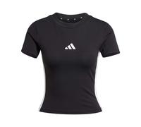 Adidas - Essentials 3-Stripes Slim Baby Tee - Femme - Tops - Noir - Taille: 38 FR