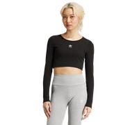 Adidas Originals Essentials Ribbed Crop Long Sleeve Top Noir M Femme