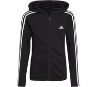 Adidas Essentials Girls 3-Stripes Zip Track Top Hoodie Noir/Blanc 9-10 ans Female