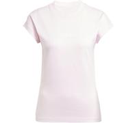 adidas Femme Essentials Linear Cotton T-Shirt, Clear Pink/White, S