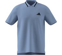 adidas Homme Essentials Small Logo Pique Polo Shirt, Glow Blue/Black, XL