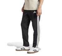 adidas Men's Essentials 3-Stripes Fleece Open Hem Pants, Black/White