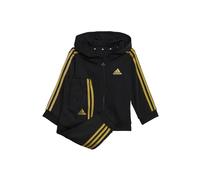 adidas Essentials Shiny Hooded Tracksuit Survêtement à capuche unisexe pour bébé, noir, doré, 9 mois