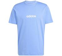 Adidas Essentials Single Jersey Logo T-Shirt Mens Bleu/Blanc Lin 2XL Male