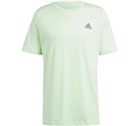 Adidas Essentials Single Jersey Logo T-Shirt Mens Green Spark SL S Male