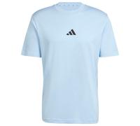 T-shirt adidas Essentials Small Logo Single Jersey manches courtes bleu clair noir - XS