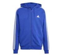 adidas Essentials Sweat à Capuche zippé en Polaire 3 Bandes pour Homme, Bleu Semi-lucide, XL