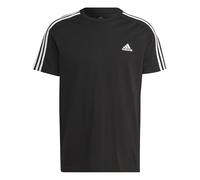 Adidas Essentials T-Shirt en Jersey Simple 3 Bandes pour Homme, Noir/Blanc, Taille L