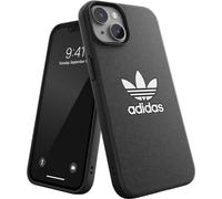 adidas Étui conçu pour iPhone 14, Anti-Chocs, Anti-Chute, Compatible avec Le Chargement sans Fil, Design trèfle Noir et Blanc de 6,1", Coque de Protection Originale