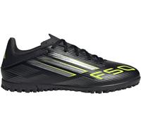 adidas Mixte F50 Club Turf Football Boots Chaussures, Core Black/Iron met./Lucid Lemon, 42 2/3 EU