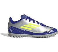 Adidas F50 Club Children Astro Turf Football Boots Argent/Bleu 2.5 (35) Male