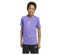 Adidas F50 Graphic Short Sleeve T-shirt Violet 7-8 Years Enfants