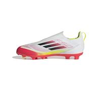 adidas F50 League Firm Multi Ground Baskets pour enfant, blanc, noir, jaune solaire, 12.5 Little Kid