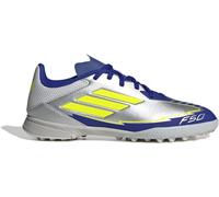 Adidas F50 League Juniors Astro Turf Football Boots Argent/Bleu 5.5 (38.7) Male